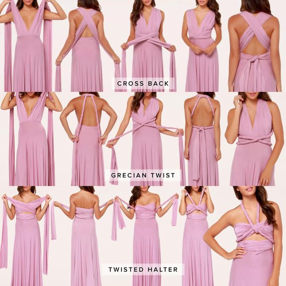 Lulus Mauve Pink Purple Formal Boho Maxi Tricks of the Trade Dress Size Medium - Picture 16 of 16